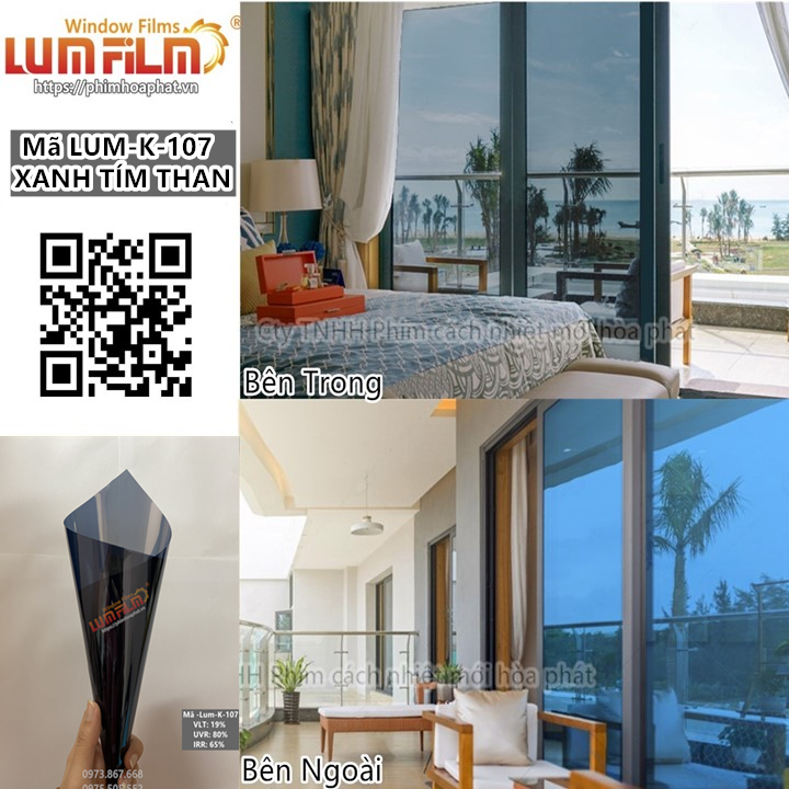 LUM-K-107 MÀU XANH TÍM THAN TRÁNG GƯƠNG