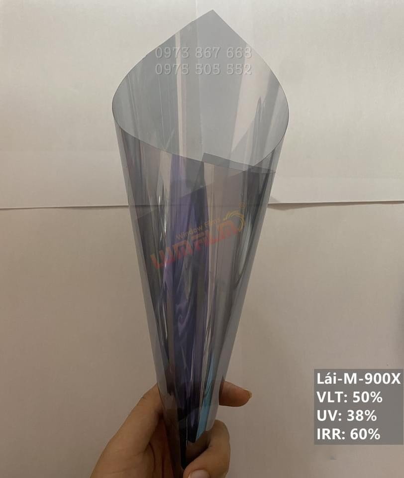 Kính lái màu ghi tráng gương mã M-900X Thông số kỹ thuật phim cách nhiệt M-900X
