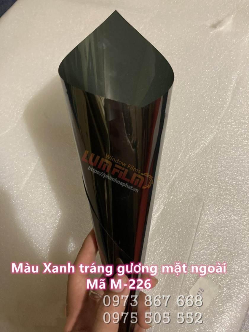 Phim Cách Nhiệt M-226 - Kính Sườn Màu Xanh Tráng Gương Phim cách nhiệt M-226 kính sườn màu xanh tráng gương