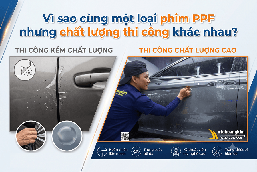Vì sao cùng một loại phim PPF nhưng chất lượng thi công khác nhau? 