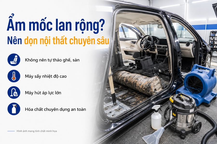 Khi nào bạn cần đến dịch vụ dọn nội thất ô tô chuyên sâu?