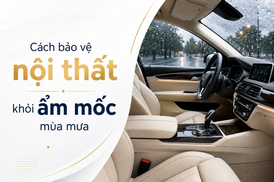 Cách bảo vệ nội thất ô tô khỏi ẩm mốc trong mùa mưa