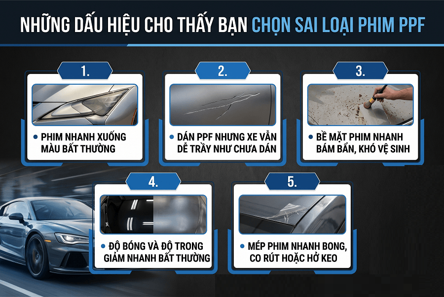 Những dấu hiệu cho thấy bạn chọn sai loại phim PPF 