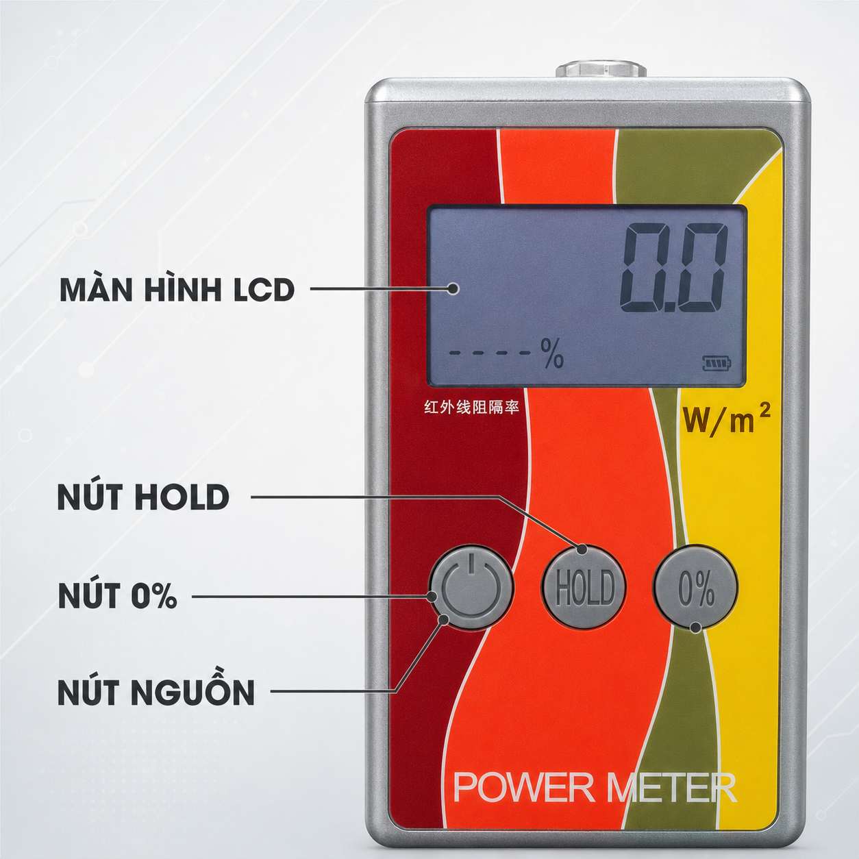 MÁY TEST CHỈ SỐ CẢN NHIỆT PHIM CÁCH NHIỆT POWER METER CẦM TAY
