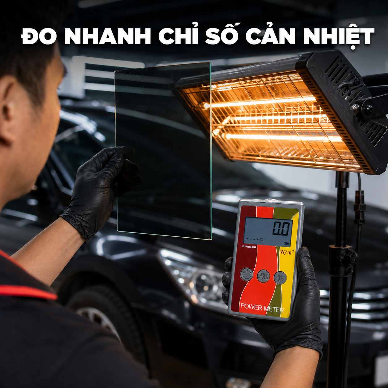 MÁY TEST CHỈ SỐ CẢN NHIỆT PHIM CÁCH NHIỆT POWER METER CẦM TAY