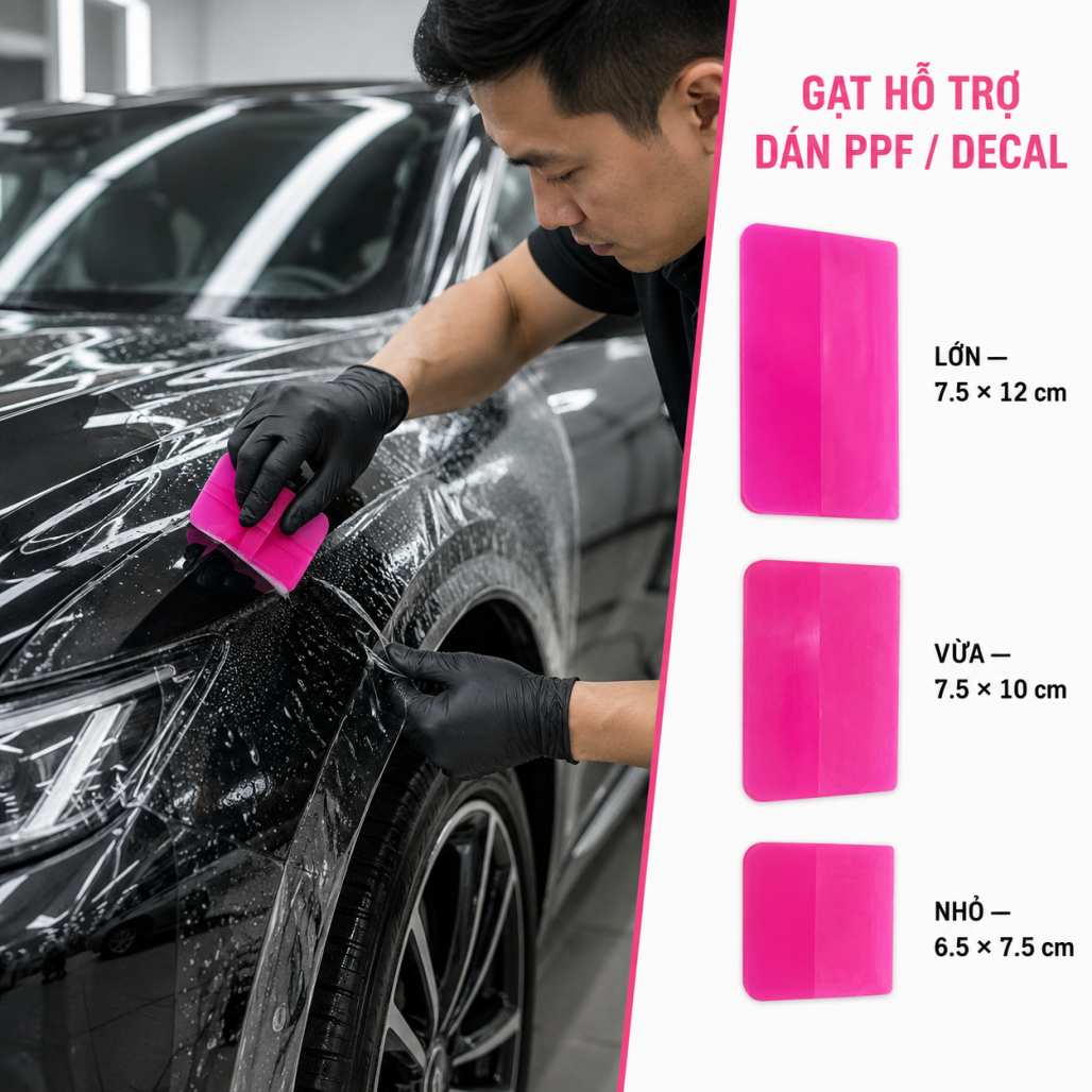 gạt cao su hỗ trợ dán ppf, decal đổi màu xe